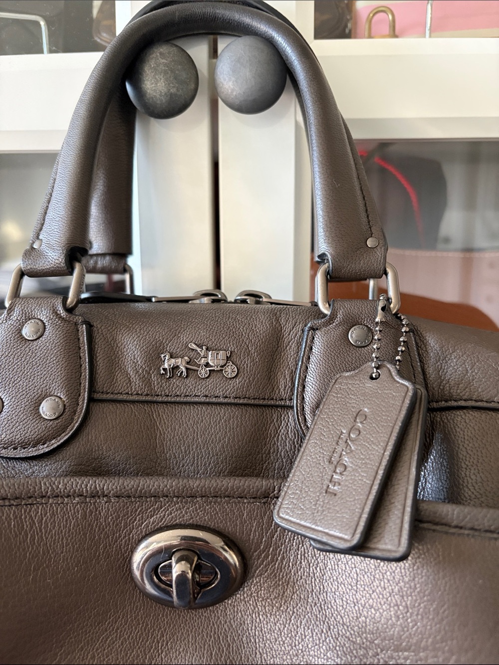 Coach Rhyder Satchel 32 Leather Top Handle or Crossbody Bag - Picture 5 of 15